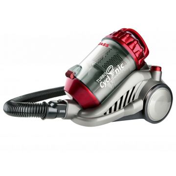 Aspirator ciclonic, fara sac Zass, 700 W, capacitate 3.5 L, filtru HEPA, rosu