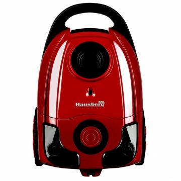 Aspirator cu sac panza Hausberg HB-2004RS, 700W, Capacitate  3L, Rosu