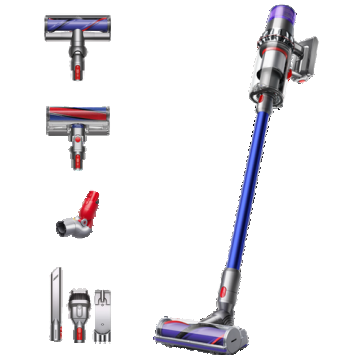 Aspirator vertical Dyson V11 Total Clean, 545 W, 29.4V, 0.76l, Autonomie 60 minute, Nichel/ Albastru