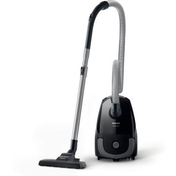 Aspirator cu sac PowerGo FC8241/09, 750 W, 3 l, 27.9kWh, filtru antialergic, clasa A, negru