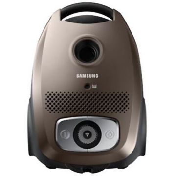Aspirator Samsung cu sac, 750 W, 3 L, Pet Care, EZ Clean Cyclone, control maner, Gold