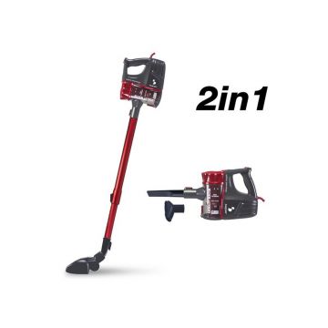 Aspirator vertical 2 in 1, Beper, P202ASP001, 600 W, rosu/negru