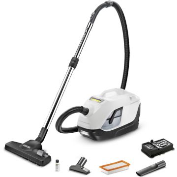 Aspirator Karcher DS 6, cu filtrare prin apa, 650W, Alb/Negru