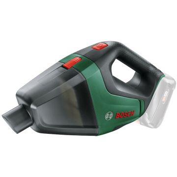 BOSCH Aspirator pe acumulator Bosch UniversalVac 06033B9102, 18 V, 8 kPa, 28 l/s flux maxim, 0.5 l volum brut rezervor, duza perie/rosturi/podea, 2 tuburi prelungitoare, unitate filtrare, suport accesorii, fara acumulator/incarcator