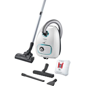 Aspirator Bosch Seria 4 BGLS4HYG2, cu sac, 700W, 2L, Alb