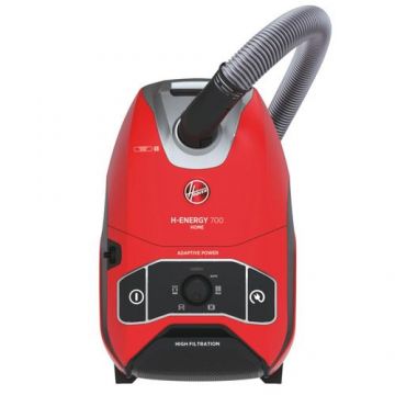 Aspirator cu sac Hoover H-ENERGY 700 HE710HM 011, 850 W, Sac 6 l, Filtru EPA (Rosu)
