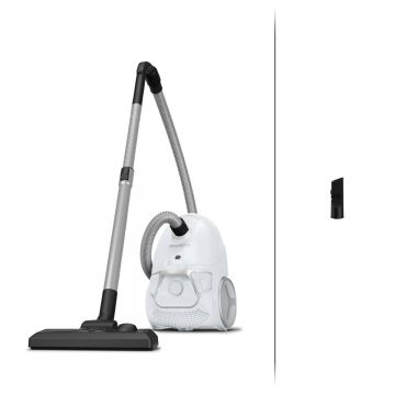 Aspirator cu sac Rowenta Compact Power RO3927EA  750W  filtrare 2 nivele 99.98%  recipient sac 3L  raza de operare 8.8m  alb