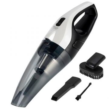 Aspirator de mana Adler AD 7059, USB C/12 V, 60 W, Autonomie 15 minute (Alb/Negru)