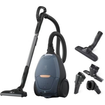 Aspirator Electrolux Pure D8 PD82-8DB, cu sac, 500W, 3.5L, Albastru/Negru