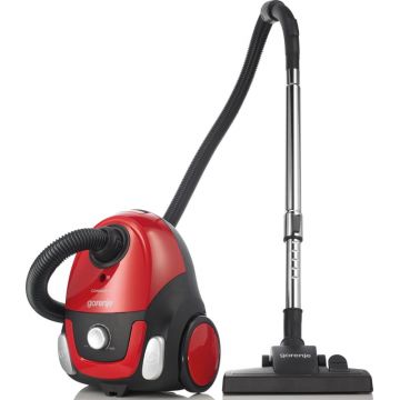 Aspirator Gorenje VCEB11CXRII, cu sac, 800W, 2L, Rosu/Negru