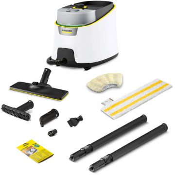 Aspirator Karcher SC 4 Deluxe, de curatat cu abur, 2200W, Alb/Negru