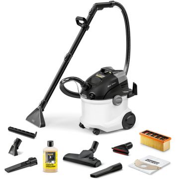 Aspirator Karcher SE 6 Signature Line, Aparat de curatat cu extractie, 1000W, 4L, Alb/Negru