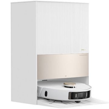 Aspirator robot Dreame L20 Ultra RLX41CE-1, Aspirare uscata si cu spalare, 7000 Pa, Recipient praf statie 3.2l, Rezervor apa statie 4.5l, Golire automata, Autocuratare mop, Control vocal, Navigatie AI, Alb