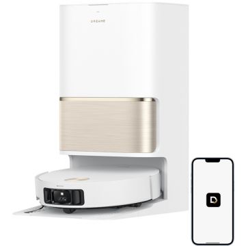 Aspirator robot Dreame L50 Pro Ultra RLL84CE, Aspirare uscata si cu spalare, 19500 Pa, Capacitate praf 3.2l, Capacitate apa curata 4.5l, VersaLift Navigation, Alb
