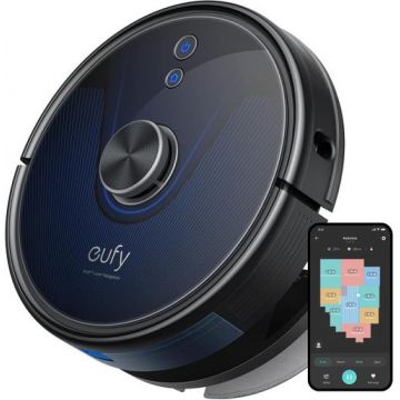 Aspirator robot Eufy RoboVac L35 WiFi Mop, 3,200Pa, iPath Laser Navigation (Negru)