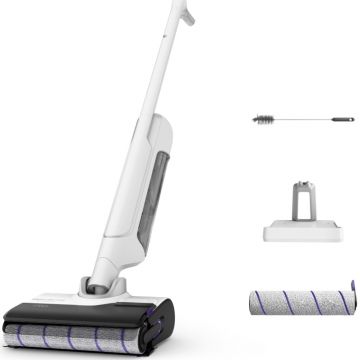 Aspirator Rowenta X-Clean 10 YY7540RO, vertical cu mop, 200W, 0.67 L + 0.79L, Alb/Argintiu