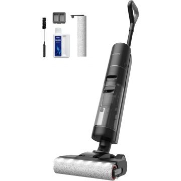 Aspirator vertical Dreame H13 Pro HHR27C, Aspirare uscata/cu spalare, 300 W, 18000 Pa, 0.7l, Autonomie 40 min, Iluminare LED, Negru