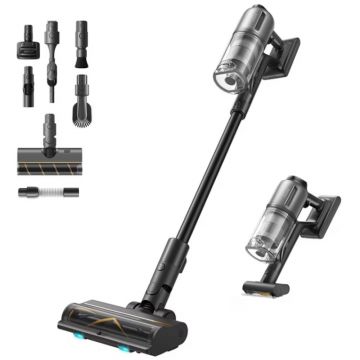 Aspirator vertical Dreame Z30 VZV17A, 22000 Pa, Autonomie 90 min, Ajustare si detectare smart, Instrument indepartare par animale, Negru