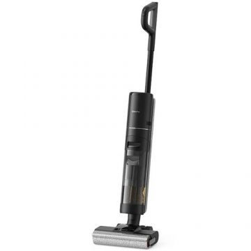 Aspirator vertical fara fir Dreame H12 Pro HHR25A, aspirare umed/uscat, 3 moduri de aspirare, putere aspirare 16000Pa, auto-curatare, capacitate rezervor apa curata/murdara-0.9l/0.7l, baterie 4000mAh, autonomie pana la35min, 300W, afisaj LED (Negru)