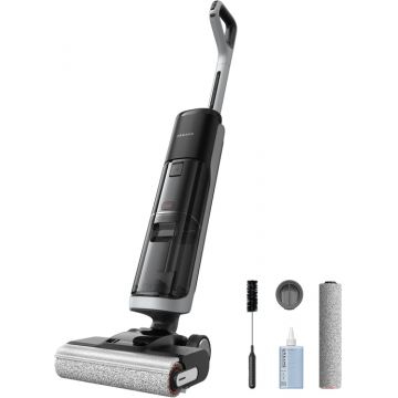 Aspirator vertical fara fir Dreame H14 Pro, 400 W, Autonomie 40 minute, 0.88 l, Baterie 6 x 5000 mAh, Uscare cu aer cald (Negru)
