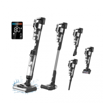 Aspirator vertical Jimmy PW11 Pro Max 5-in-1, 460 W, Autonomie 80 minute, Aspirare umeda/uscata (Negru)