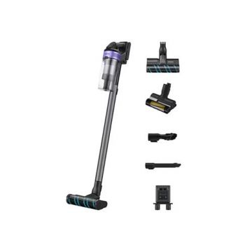 Aspirator vertical Samsung Jet 75E Multi VS20B75AER4/WA, Inverter, 550 W, Recipient 0.8 l, Afisaj LED, Autonomie 60 minute (Violet)