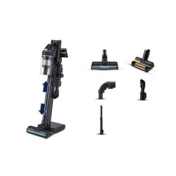 Aspirator vertical Samsung Jet 95 Multi Extra VS20C955CTK, 580 W, Recipient 0.8 l, Afisaj LCD, 25.2 V, Autonomie 120 minute,  (Negru)