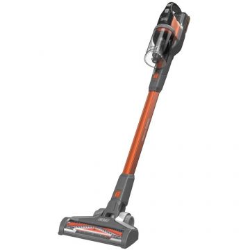 Black & Decker Aspirator vertical 4 in 1 Black & Decker BHFEV182C-QW, 36 W, cu extensie pentru pardosele, acumulator 18V 2.0 Ah, Negru-Portocaliu