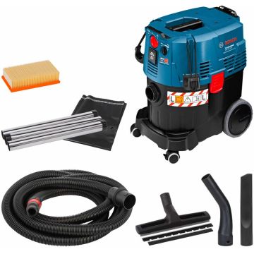 BOSCH Aspirator universal Bosch Professional GAS 35 L AFC, 1200 W, filtru-burduf plat, duza rosturi, sac de eliminare, racord, 3 tuburi aspirare, furtun 5 m, 23 l volum net rezervor