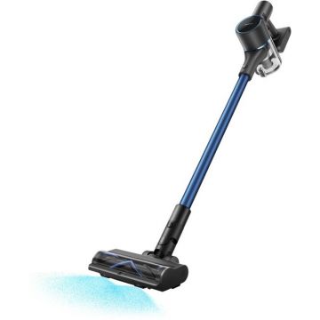 Dreame Aspirator fara sac Mova Tech S4 2-în-1, baterie, 0,6 L, 2,5 Ah, 425 W, Negru- Albastru Dreame Aspirator fara sac Mova Tech S4 2-în-1, baterie, 0,6 L, 2,5 Ah, 425 W, Negru- Albastru