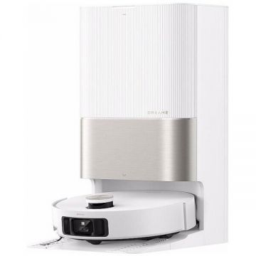Dreame Aspirator robot Dreame X50 Ultra, 20.000Pa, mop dual cu ridicare, statie 4-n-1 (golire, spalare, uscare, reumplere), LDS+AI, baterie 6400mAh, autonomie 260 min, control smart, Alb