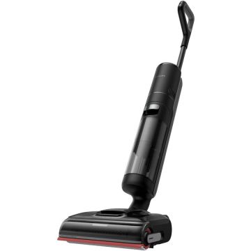 Dreame Aspirator vertical fara fir Dreame H15 Pro, pentru curare uscata si umeda, 400W, 21.000Pa, autonomie 60min, rezervor apa curata 780ml, apa murdara 700ml, TangleCut, ThermoTub 100C, ecran LCD, Gri