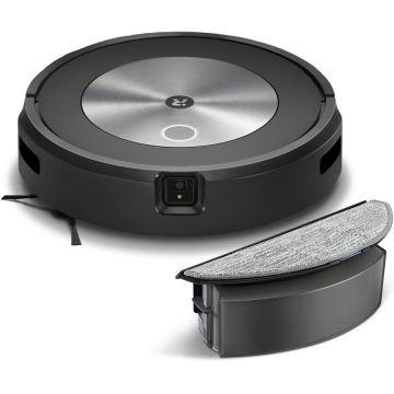iRobot Robot de aspirare cu mop, iRobot Combo j5, j517840, sistem de curatare Aeroforce in 4 etape, recipient lavabil, ocoleste obstacolele - PrecisionVision, 10 harti in aplicatia iRobot Home, Dirt Detective, zone de curatare personalizabile, gri/negru iRobot Robot de aspirare cu mop, iRobot Combo j5, j517840, sistem de curatare Aeroforce in 4 etape, recipient lavabil, ocoleste obstacolele - PrecisionVision, 10 harti in aplicatia iRobot Home, Dirt Detective, zone de curatare personalizabile, gri/negru