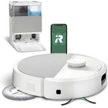 iRobot Roomba Plus 505 Combo + AutoWash dock - Alb - Aspirator robot cu mop