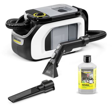 Karcher Aspirator cu spalare prin injectie-extractie, KARCHER SE 3 Compact Home N1, accesorii de curățat încălțămintea și detergent natural Karcher Aspirator cu spalare prin injectie-extractie, KARCHER SE 3 Compact Home N1, accesorii de curățat încălțămintea și detergent natural