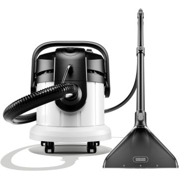 Karcher Aspirator cu spalare prin injectie-extractie Karcher SE 4, 1000 W, capacitate rezervor apa curata 4 l, capacitate rezervor apa murdara 4 l, Alb