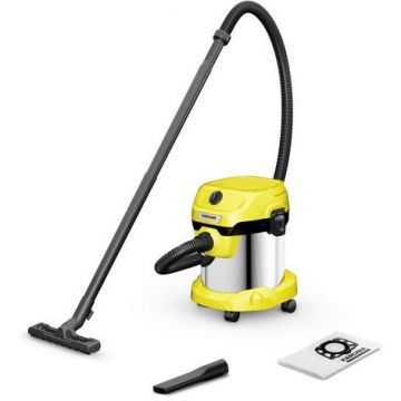 Karcher Aspirator cu tambur uscat Karcher V-15/4/18 ,15 L , 1000 W , Galben Karcher Aspirator cu tambur uscat Karcher V-15/4/18 ,15 L , 1000 W , Galben