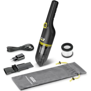 Karcher Aspirator de mana compact Karcher CVH Anniversary Edition 1.198-355.0, 100 W, 2.5 Ah, Filtru HEPA 12, autonomie 20 min (max), statie de incarcare, negru