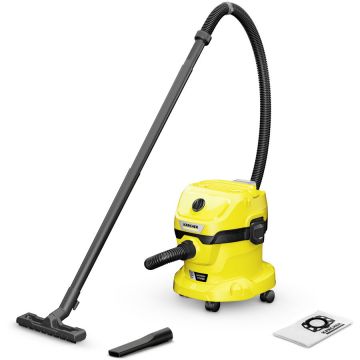 Karcher Aspirator umed-uscat cu acumulator Karcher WD 2-18, 12 l, 270W, Acumulator Li-Ion 18 V, Galben Karcher Aspirator umed-uscat cu acumulator Karcher WD 2-18, 12 l, 270W, Acumulator Li-Ion 18 V, Galben