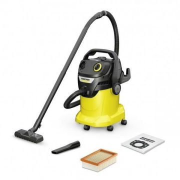 Karcher Aspirator umed/uscat Karcher KWD 5 V-25/5/22, 1100 W, 25 L, Negru/Galben Karcher Aspirator umed/uscat Karcher KWD 5 V-25/5/22, 1100 W, 25 L, Negru/Galben