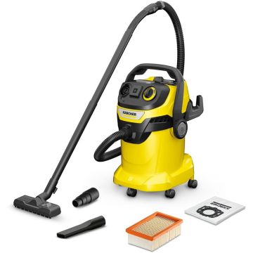Karcher Aspirator universal Karcher WD 5 P V-25/5/22, 1100W, 25l, 653x382x418mm, Galben-Negru