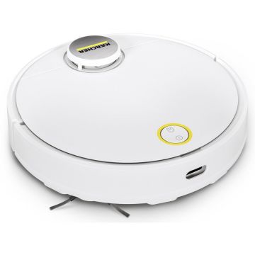 Karcher Robot aspirare Karcher RCV 3 *EU WiFi, 33W, aspirator si mop, navigatie LiDar, 3200mAh, autonomie 120 de minute, putere de aspirare 2500 Pa, recipient praf 500ml, recipient apa 170ml, Alb