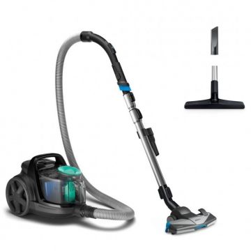 Philips Aspirator cilindric, PHILIPS, PowerPro Active, 900W, 4,5 kg, Negru