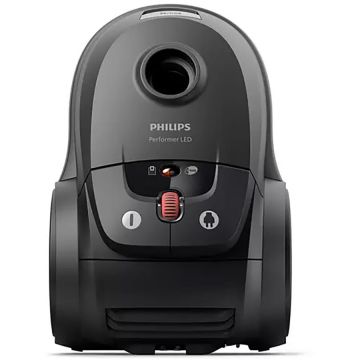 Philips Aspirator cu sac Philips XD8122/10, 900 W, 4 l, Filtru HEPA, Cablu 9 m, Negru