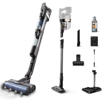 Philips Aspirator vertical Philips 3-in-1, AQUA TRIO seria 9000 XW9463/11, tehnologie Aqua Spin 4000, perii rotative-se curata singure in timpul utilizarii, baterie 25.2V, statie de depozitare si auto-curatare, perie mini turbo, accesoriu pt spatii ingus Philips Aspirator vertical Philips 3-in-1, AQUA TRIO seria 9000 XW9463/11, tehnologie Aqua Spin 4000, perii rotative-se curata singure in timpul utilizarii, baterie 25.2V, statie de depozitare si auto-curatare, perie mini turbo, accesoriu pt spatii ingus