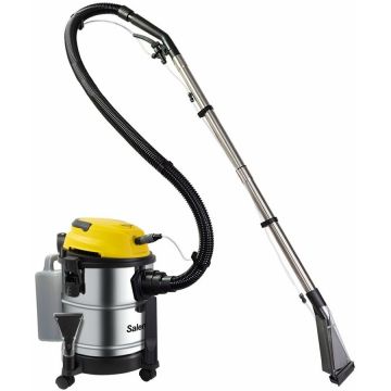 SALENTE Salente COMBO-4IN1-SS, Combo 4in1, aspirator umed și uscat,1400 W, perie, ventilator, recipient din oțel inoxidabil, Galben-Argintiu