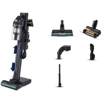 Samsung Aspirator vertical Samsung VS20C955CTK/WA Jet 95, 210 W,  Multi-ciclonic Jet Cyclone, 86 dB, 0,8 l, Negru