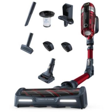 Tefal Aspirator vertical Tefal X-Force Flex ,TY9879WO, 0,9 l, 25,2 V, Li-ion, 300 W, 130 AW,  Rosu - Negru