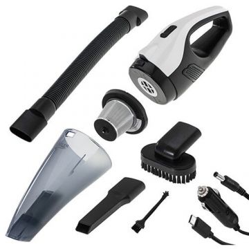 ADLER Aspirator auto ADLER, 60W, 5500Pa, acumulator 3600mAh, 5m cablu, negru/alb