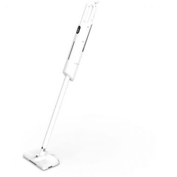 AENO Mop cu abur Aeno ASM0001, 1200 W, 7 duze incluse, timp de functionare de pana la 38 de minute, rezervor de apa detasabil de 380 ml, 110°C abur, 27 g/ min, recipient pentru dezinfectant, 1.3 kg, Alb